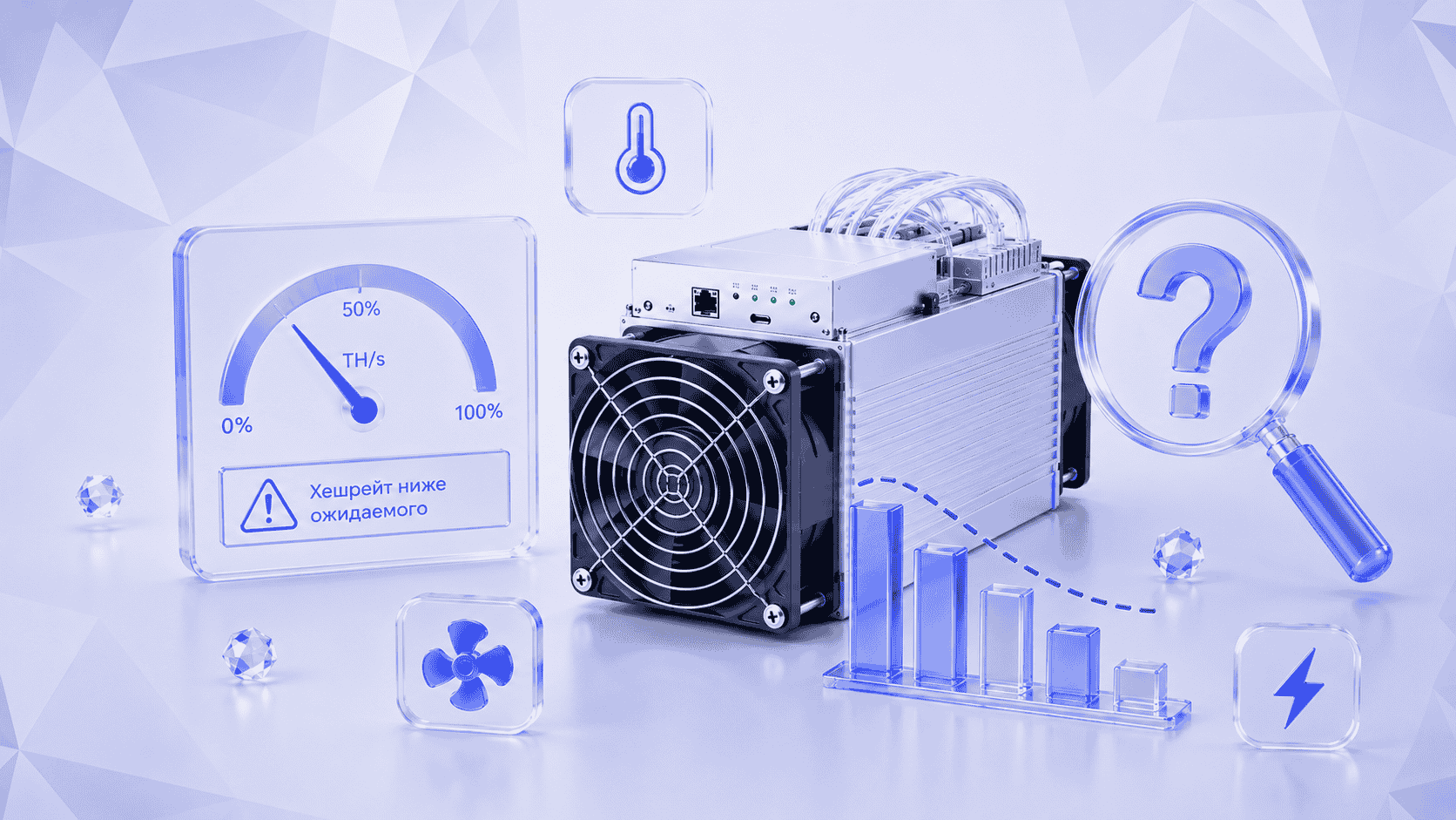 Почему ASIC не выдает заявленный производителем хешрейт?